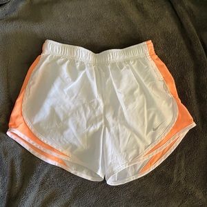 Nike White Dri-Fit Running Shorts